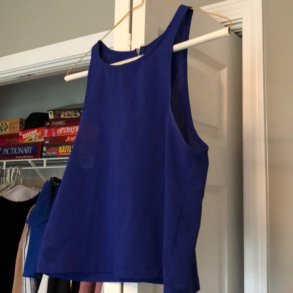 Tobi Blue Cropped Tank Top Blouse - Picture 8 of 8